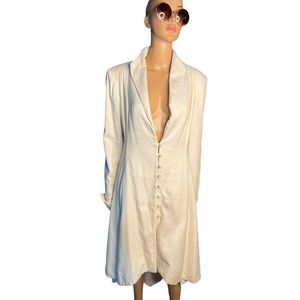 Vintage Chayes stunning cream French frock    Asymmetrical coat size large